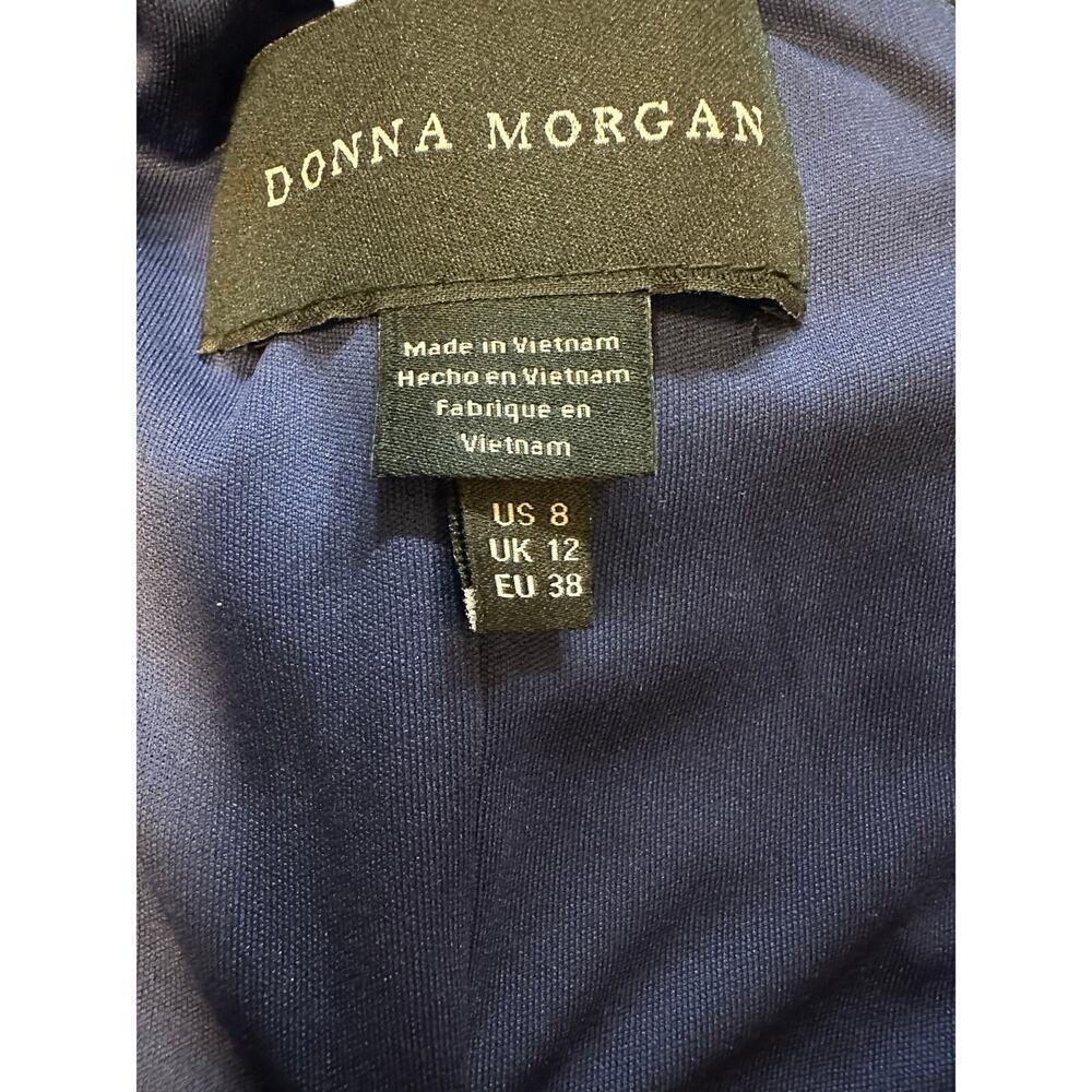Donna Morgan Women's One-Shoulder Mesh Midi Dress Size 8 - Picture 4 of 4